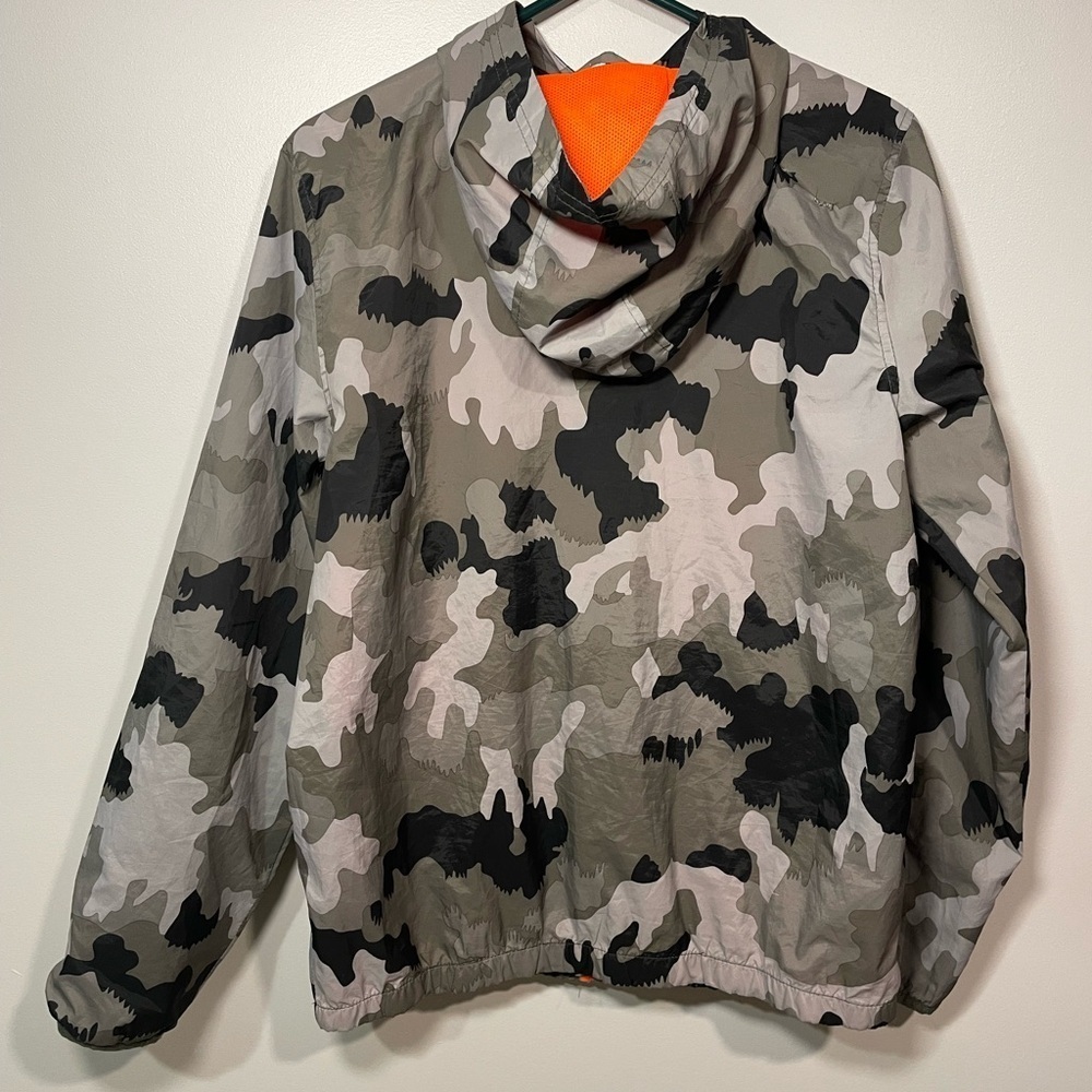 Hurley Boys Camouflage Windbreaker Lined Jacket with Orange Accents size XL - Picture 2 of 4